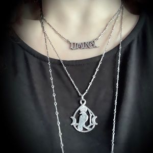 ❤️ NIB .925 Raven Moon Necklace Set